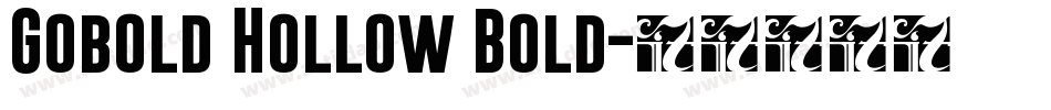 Gobold Hollow Bold字体转换
